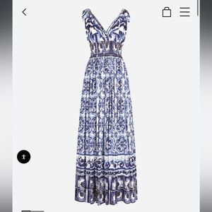 majolica-print dress